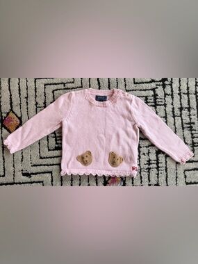Polo Ralph Lauren Bear-Pocket Cotton Jumper Size 3T